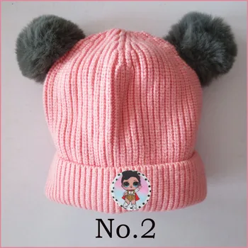 

3 Women Girl Boy Fashion Rabbit Villus Ball Yarn L.O.L Doll Hat High Elasticity