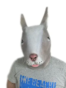 

Beautiful Gray Bunny Rabbit Latex Mask Halloween Animal Full Head Masks Long Ears Masquerade Fancy Dress Party Cosplay Costume
