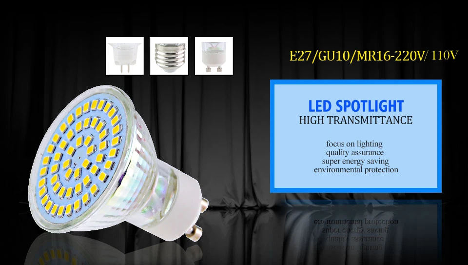 SMD2835 GU10 Led Bulb Lamp 220V 4W 6W 8W E27 MR16 36 54 72 LEDs Ampoule Spotlight (1)