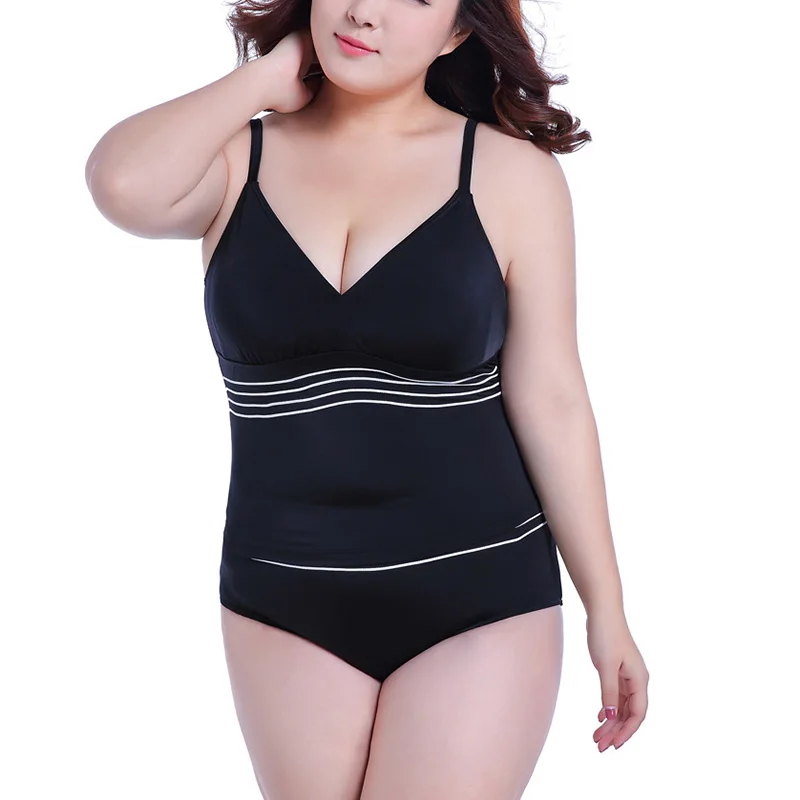 High Waist Swimsuit Push Up Swimwear Women Summer Plus Size Swimwear Retro Bikini Bathing Suit Black 4XL plus-size-black-swimsuit : image High Waist Swimsuit Push Up Swimwear Women Summer Plus Size Swimwear Retro Bikini Bathing Suit Black 4XL plus-size-black-swimsuit