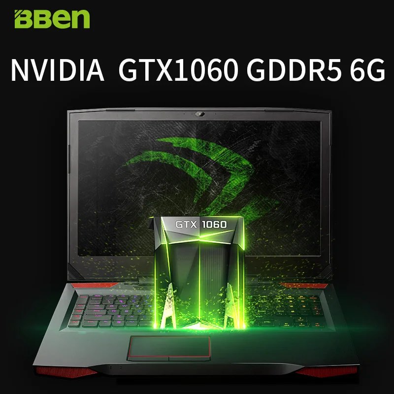 BBEN G17 17,3 дюймовый ноутбук 16G ram 256G SSD 1 ТБ HDD ультрабук Windows10 Intel I7 7700HQ Nvidia GDDR5 6G ram FHD клавиатура с подсветкой