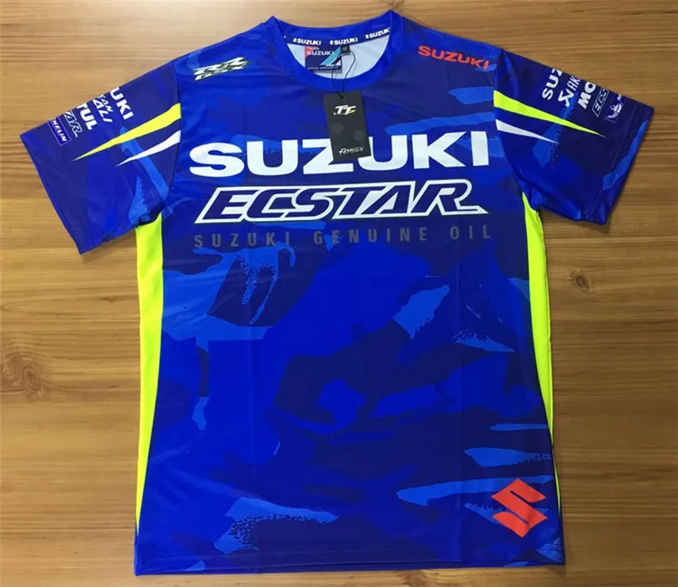 Moto GP Team Racing Fashion Casual Jersey For Suzuki Blue T-shirt Riding Off-Road Clothes