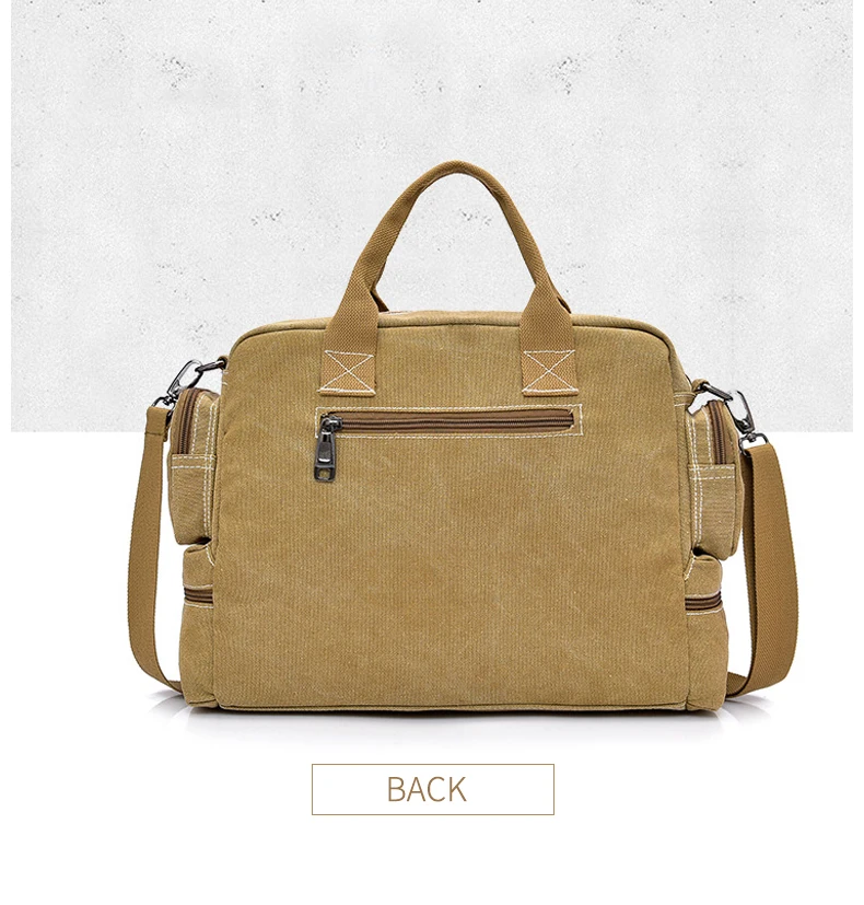 Многофункциональные холщовые сумки высокого качества, мужская деловая сумка, Повседневная Сумка-тоут для мужчин, дорожная винтажная одноцветная сумка, портфель XA107WC