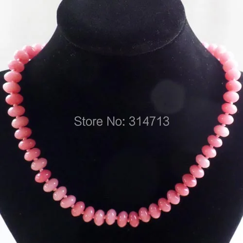 

1Strand Beautiful Pink Aventurine Rondelle Necklace 17.5 inch 10x6mm X708