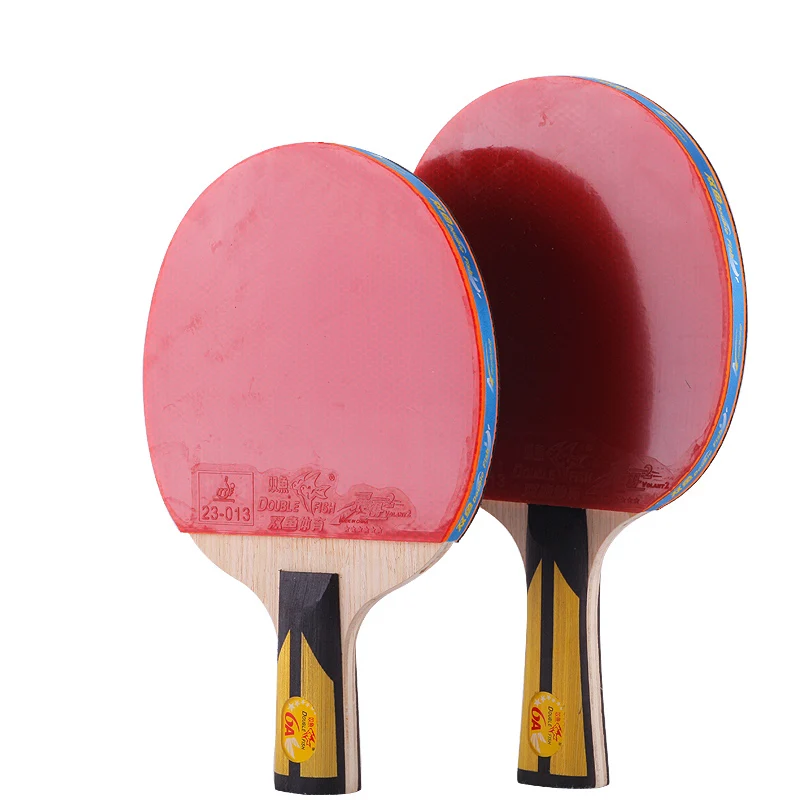 الأصلي الأسماك مزدوجة 6 نجوم 6A الجدول مضارب التنس مضرب الخفافيش الرياضية الخشب شفرة سريع هجوم حلقة ل الهواة اللاعبين