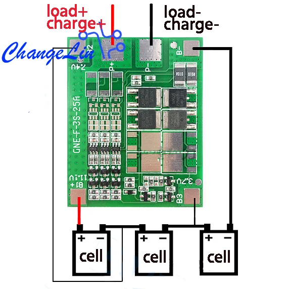 

3S BMS 6A 12A 25A BMS Li-ion Lipo Lifepo4 18650 Lithium Battery Protection Board with Balance EV eBike Cell Pack Module PCB PCM