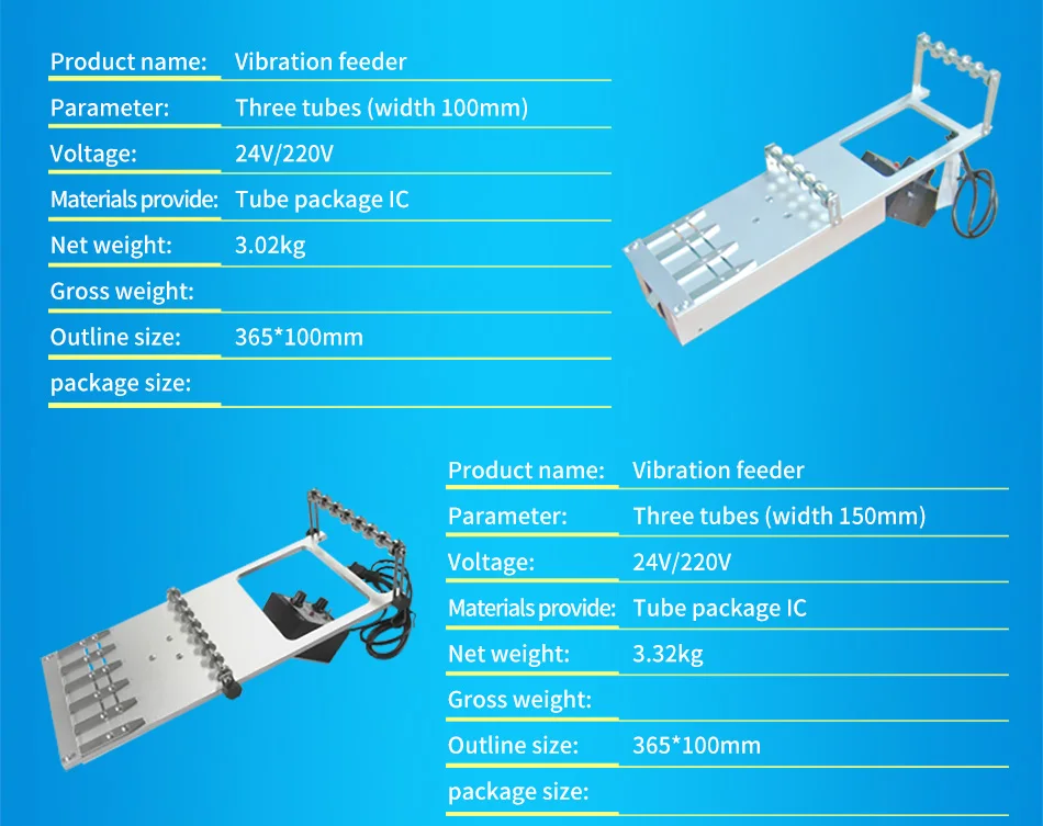 Manufacturer 220V Electric SMT feeder,smt tape vibrate Feeder,vibration feeder For Pick And Place Machine 5 tubes