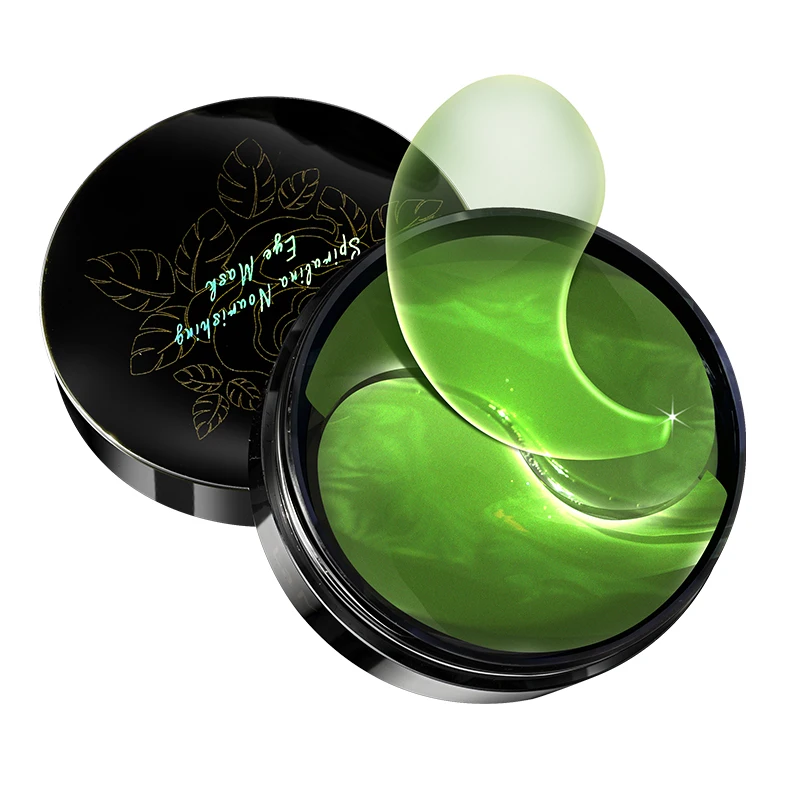 

LAMILEE Eyes Skin Care 60Pcs Green Spirulina Gel Eye Collagen Crystal Patch Dark Circle Anti-Wrinkle eye mask elizavecca