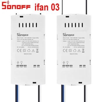 

1/2/3/5PCS SONOFF IFan03 Wi-Fi Ceiling Fan Controller With 433mhz RF Control Work with Alexa eWelink google home automation