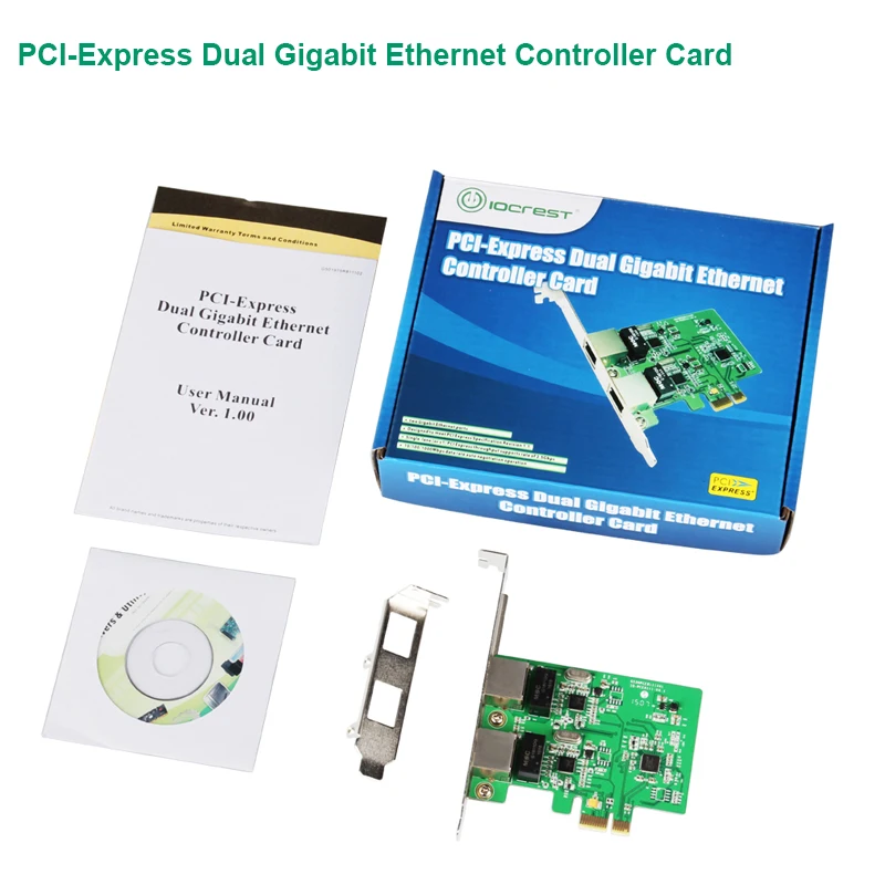 PCI-Express до 2 Gigabit Ethernet контроллер карты RTL8111 чипы с низкий кронштейн