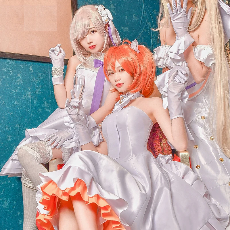 Костюм для косплея аниме Fate Grand Order FGO Maria сексуальное Белое платье костюм на