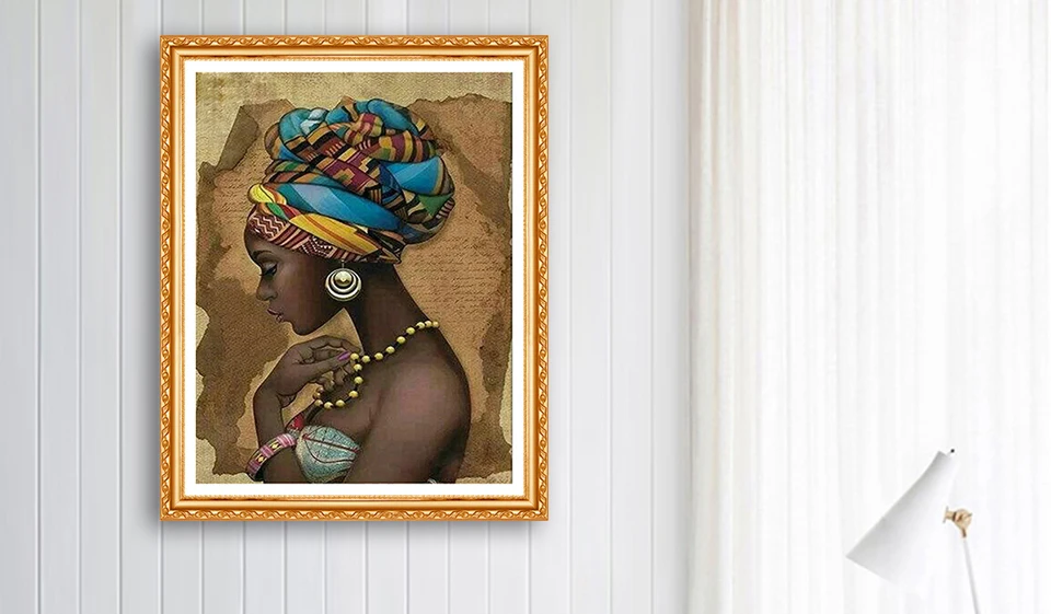 Алмазная вышивка африканская женщина Красота DIY 5D алмазная живопись 3d наборы вышивки крестом Рукоделие Полный Стразы, домашнее украшение