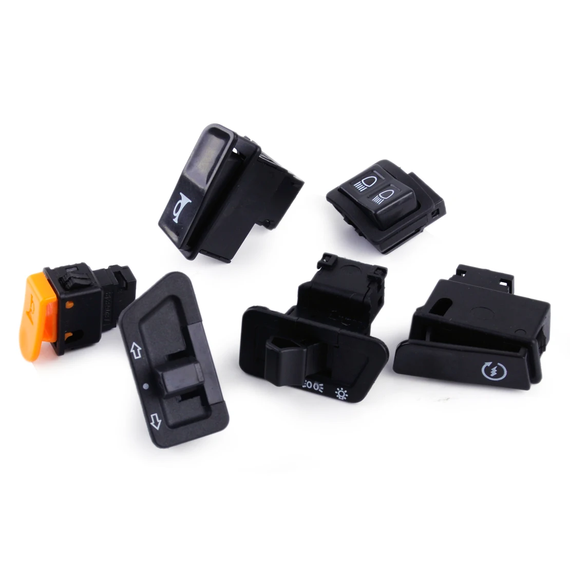 

beler New Motorcycle 6pcs Set Turn Signal Headlight Ignition Start Switch Dimmer Horn Button fit for GY6 Scooter