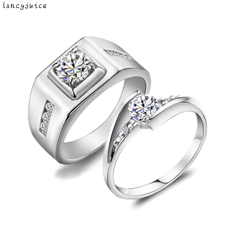 925 Sterling Silver Wedding Rings for Men and Women