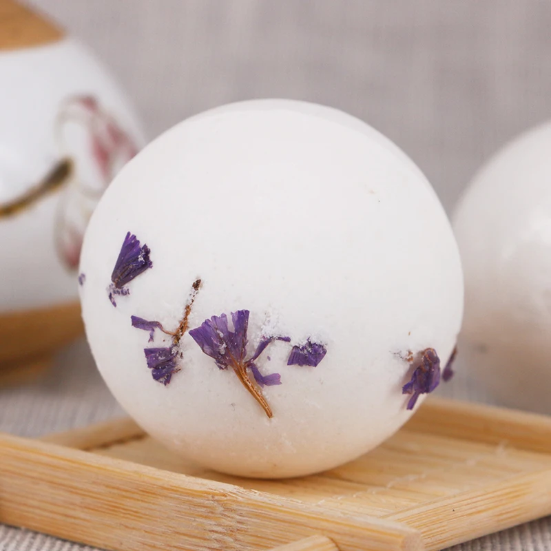 

Bath Salt Ball Bombs Ball Dried Flowers Essential Oil Aromatherapy Body Care Moisturizing Relieve Fatigue Soften Cuticle TSLM1