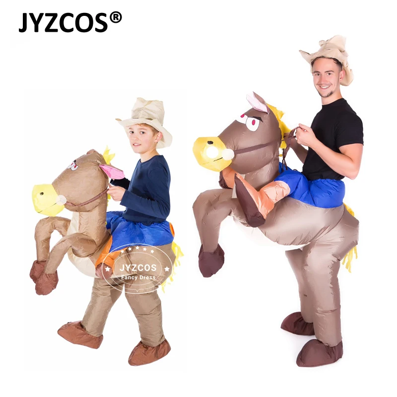 JYZCOS Inflatable Dinosaur Costume Kids Adult Blow Up T-Rex Unicorn Cowboy Sumo Wrestler Outfit Cosplay Purim Halloween Carnival (2)
