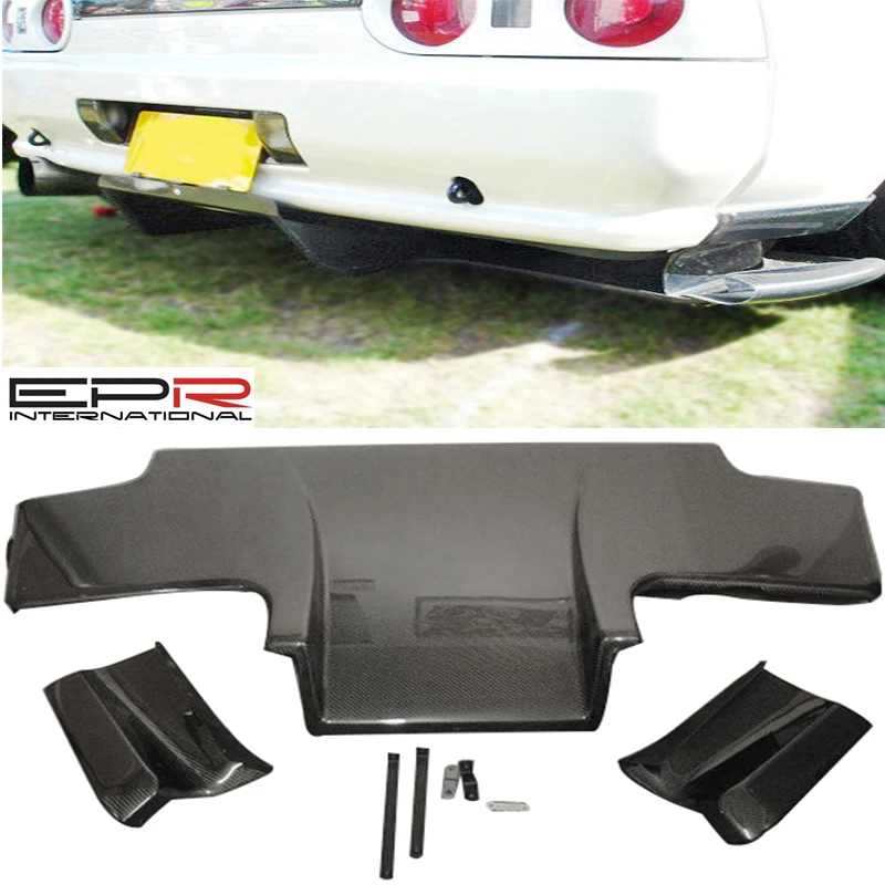 

For GTR R32 Skyline GTS Top-Secret Carbon Fiber Rear Diffuser w/ Metal Fitting Accessories (3pcs) Accessories Body Kit