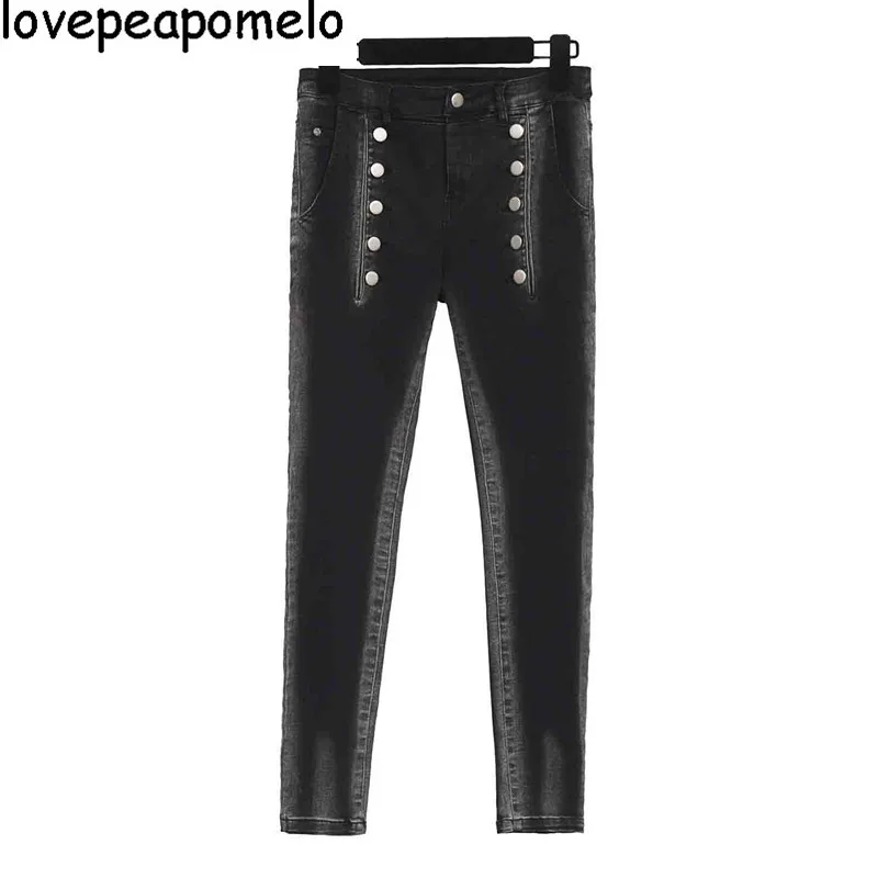 XL 4XL Jeans 2018 Women Fashion Loose Large Size Jeans Women Buttons Personality Slim Jeans XL