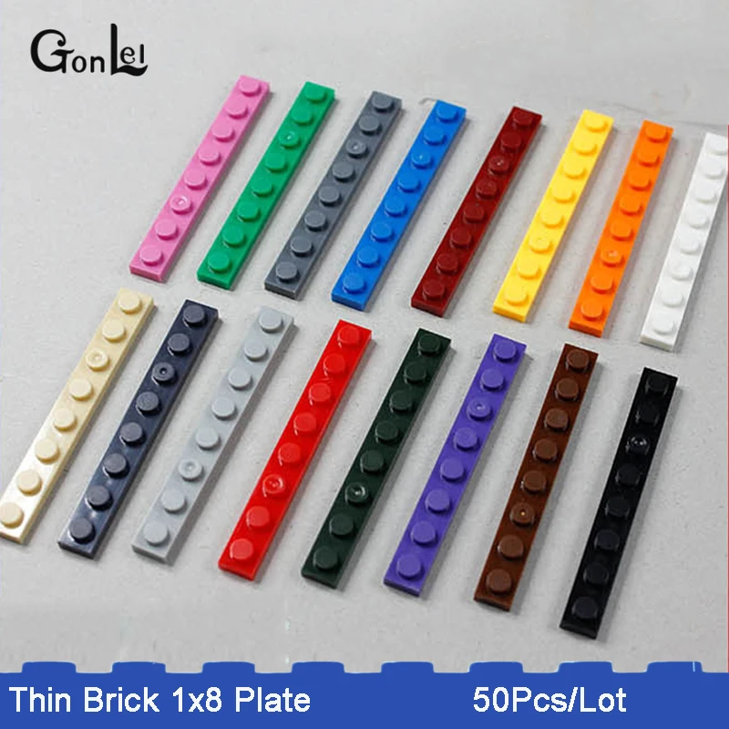 50 шт./лот TECHNIC Mechanical MOC кирпич 1x6 пластина DIY Блок Собрать частицы набор совместим с