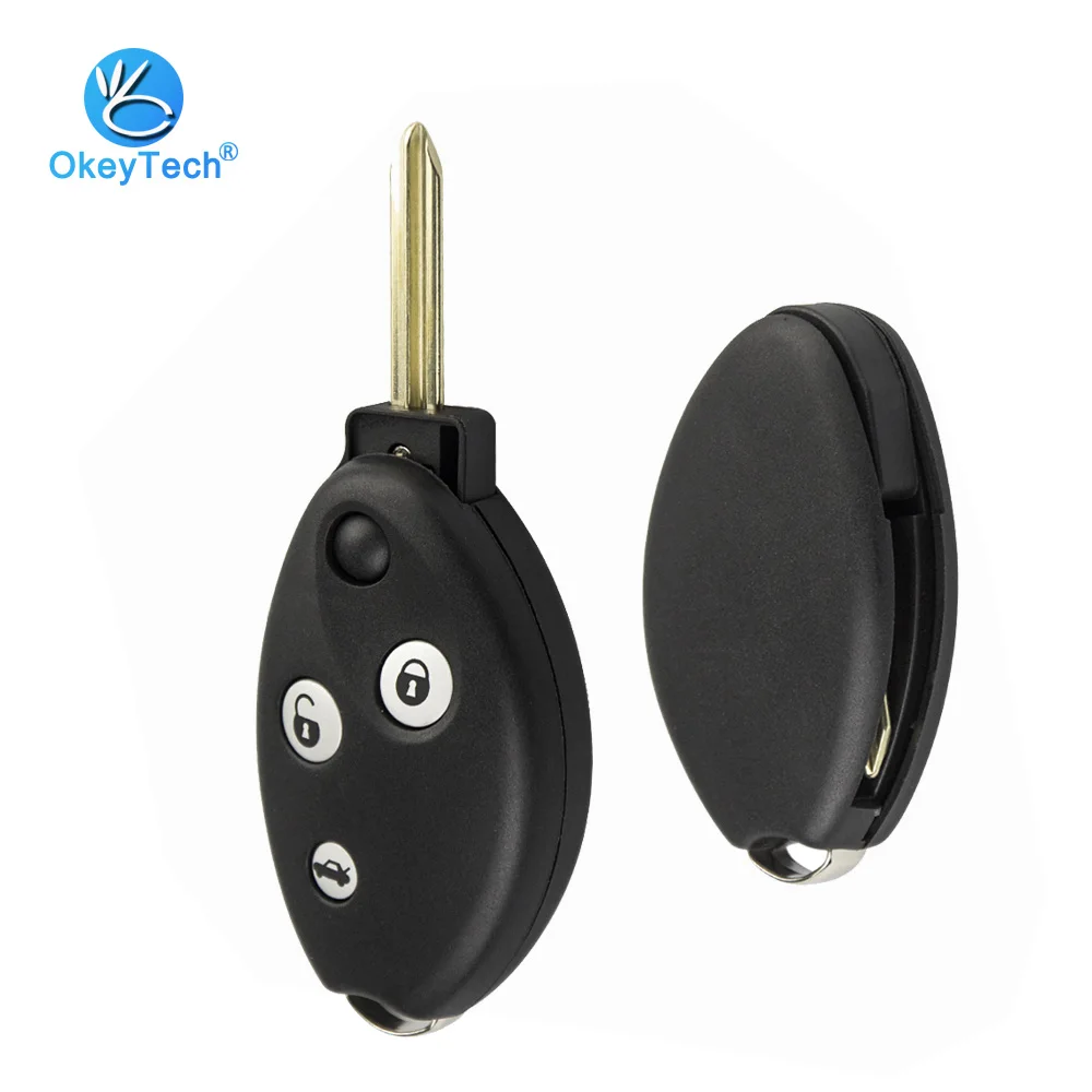 

OkeyTech Key Shell Fob Case for Citroen C3 C4 C5 Saxo Xsara Picasso Berlingo 3 Button with Rubber Pad Car Accessories Alarm