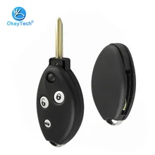 OkeyTech-funda para llave de coche, accesorio con 3 botones, con almohadilla de goma y alarma, para Citroen C3, C4, C5, Saxo, Xsara, Picasso, Berlingo
