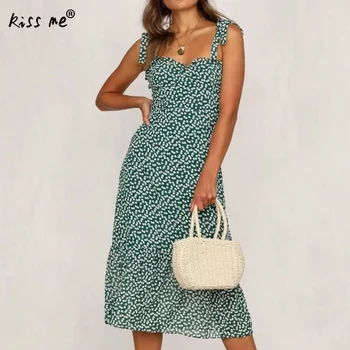 

Halter String Sling Dress Flounce Beach Dress Backless Bohemian Style Beach Wear Mid Long Robe Summer Holiday Blue Dress