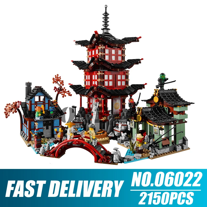 

Building blocks 06022 2150pcs Compatible with legoingly ninjago series 70751 Bricks Temple of Airjitzu figures toys for children
