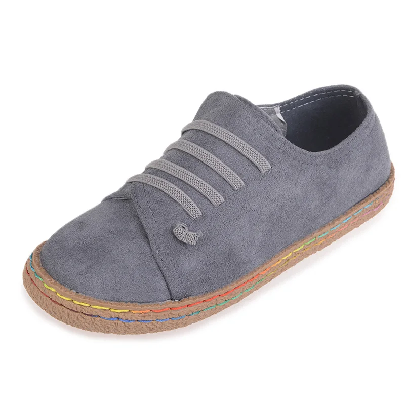 Unique Women Sneakers Casual Flat Shoes ladies Lace Up Decoration Thicken shoes Round Toe Anti Slip tenis feminino