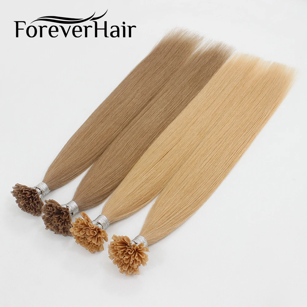 Накладные человеческие волосы FOREVER HAIR 0 8 г/локон 16 дюймов 18 20 в капсулах с