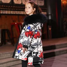 30 degrees Girls clothing warm Down jacket for girl clothes 2019 Winter Thicken Parka real Fur Hooded Children Outerwear Coats 40 degrees girls white duck down outerwear coats 2018 winter children warm clothes fashion real fur collar jacket 5 14 years