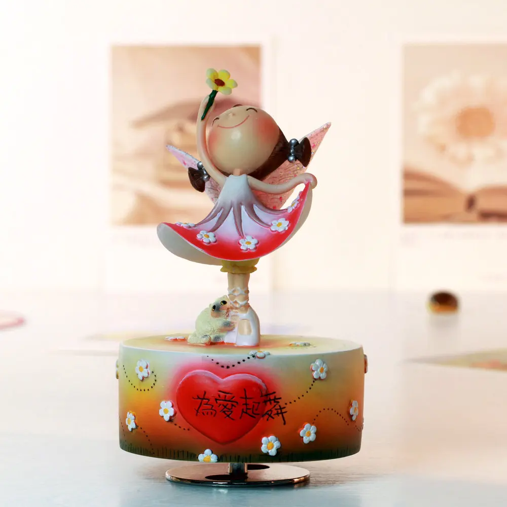 Rotating music box music box birthday wedding Christmas gift girlfriend gifts for home