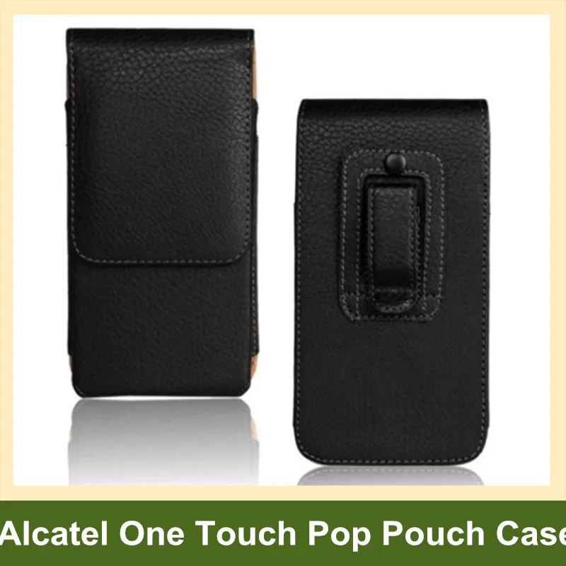 Elegant Belt Clip PU Leather Vertical Flip Cover Pouch Case for Alcatel One Touch Pop C1/C2/C3/C5/C7/C9 Drop Shipping | Мобильные