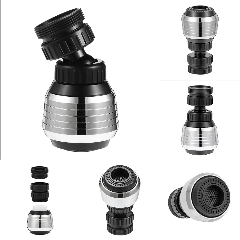 360 Degree Water Faucet Nozzle Adapter Easy Install Black High Quality Kitchen Accessories Water Faucet