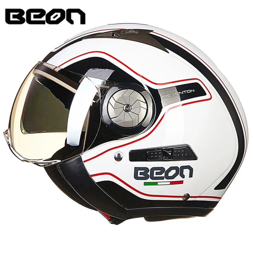 

BEON Scooter Motorcycle Helmet Chopper 3/4 Open Face Vintage Helmet Moto Casque Casco motocicleta Capacete Men Women helmets