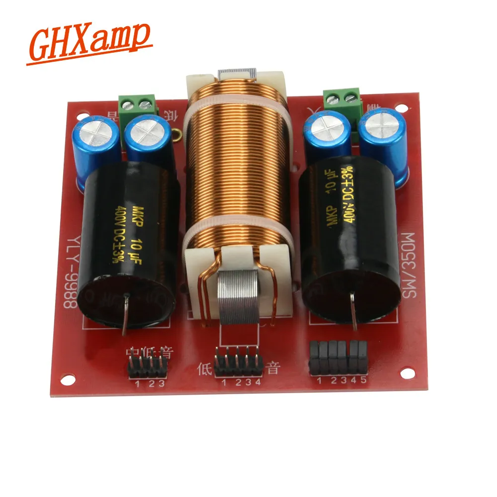 Online GHXAMP 1 tablero de Audio cruzado de Subwoofer bajo medio 13 puntos de cruce divisor de frecuencia 350W 4 8OHM