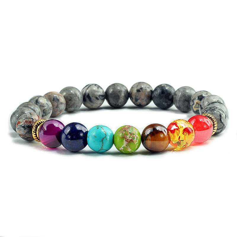 Браслет женский из натурального камня с 7 чакрами 8 видов|womens bracelets vintage|bracelet