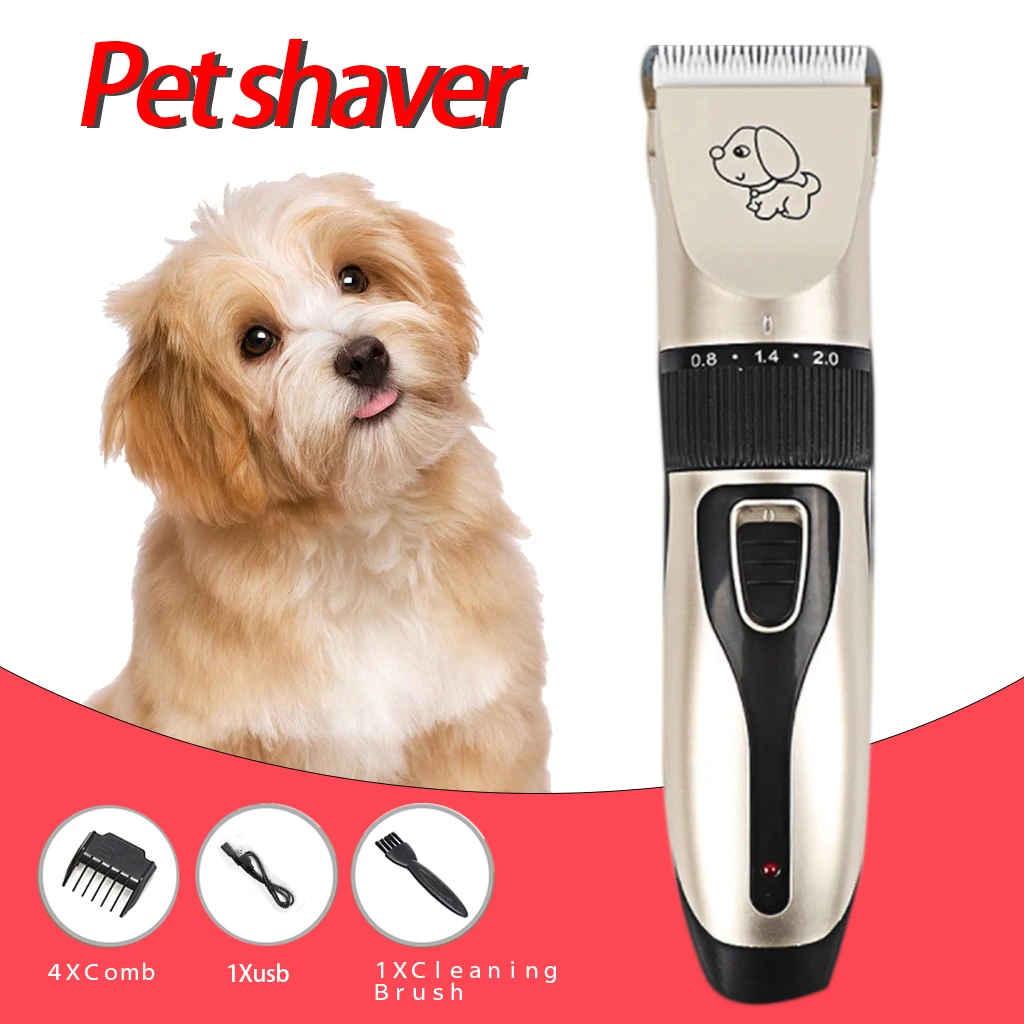 Preise 2018 wiederaufladbare Low Noise Pet Haar Clipper Remover Cutter Grooming Katze Hund Haar Trimmer Elektrische Haustiere Haar Cut Maschine