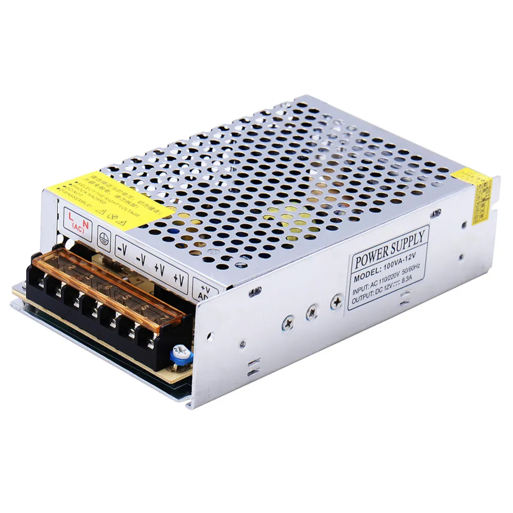 

Power Supply AC DC 12V 8.5A 100W LED Driver For Led Strip 12 V Transformer Adapter Switching Lighting Transformers Accessories