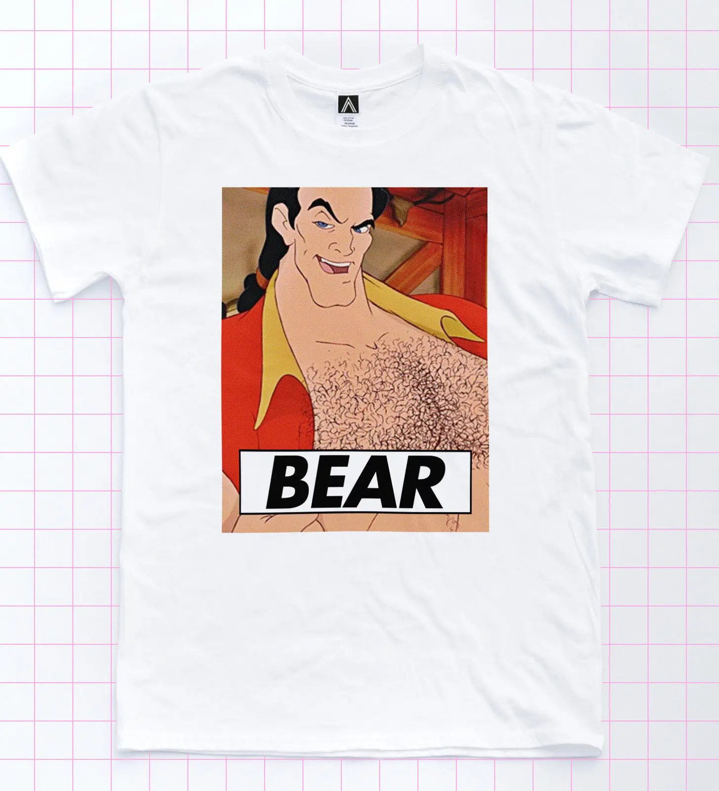 

BEAR Gaston T-shirt Beauty Beast LGBT Pride Tee Gay Princess Belle Retro Top Cool Casual pride t shirt men Unisex New Fashion