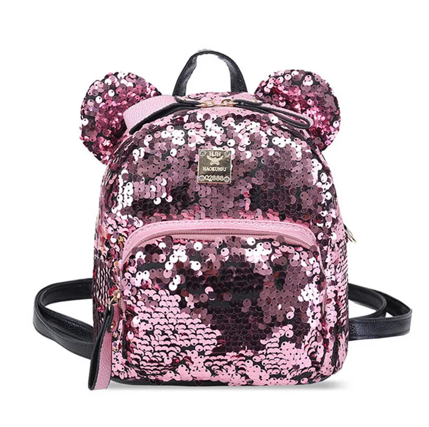 

Bundles School Bags 2018 Pink Gold Sequin Backpack
