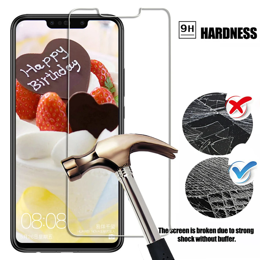 2.5D Tempered Glass HD Clear Film For Huawei Honor 8X Max Play Note 10 7X 7A 9N Nova 2i 3 3i 7S P Smart Plus 9H Screen Protector | Мобильные