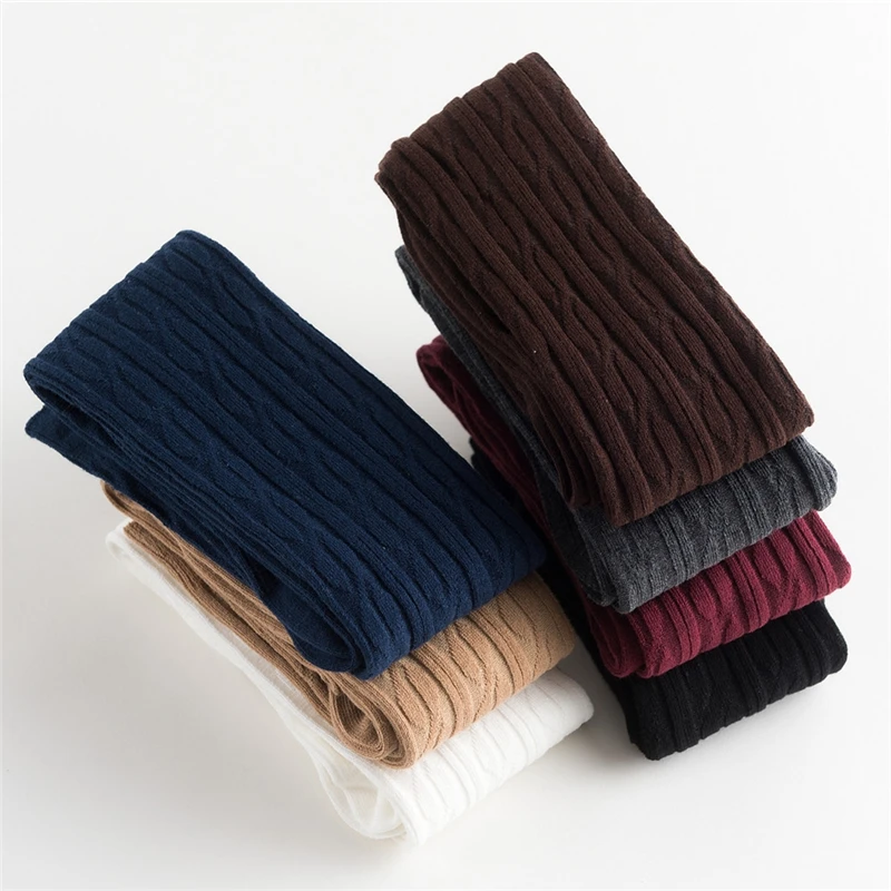 

Sexy Women Cotton Adult Striped Stockings Women Warm Fashion Sexy Thigh High Over The Knee Twist Stockings 2pairs/lot 7 colors