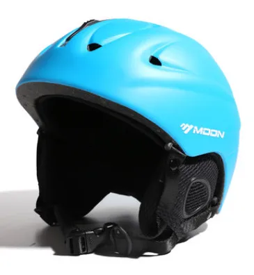 MOON новейший стиль лыжный шлем сверхлегкий и интегрированный литой профессиональный лыжный спорт снег безопасности шлем ребенок - Цвет: blue