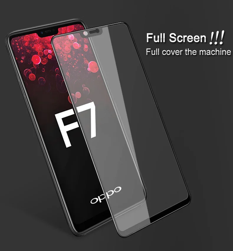Закаленное 3d стекло для OPPO F7 2 шт. полноэкранная Взрывозащищенная защитная пленка