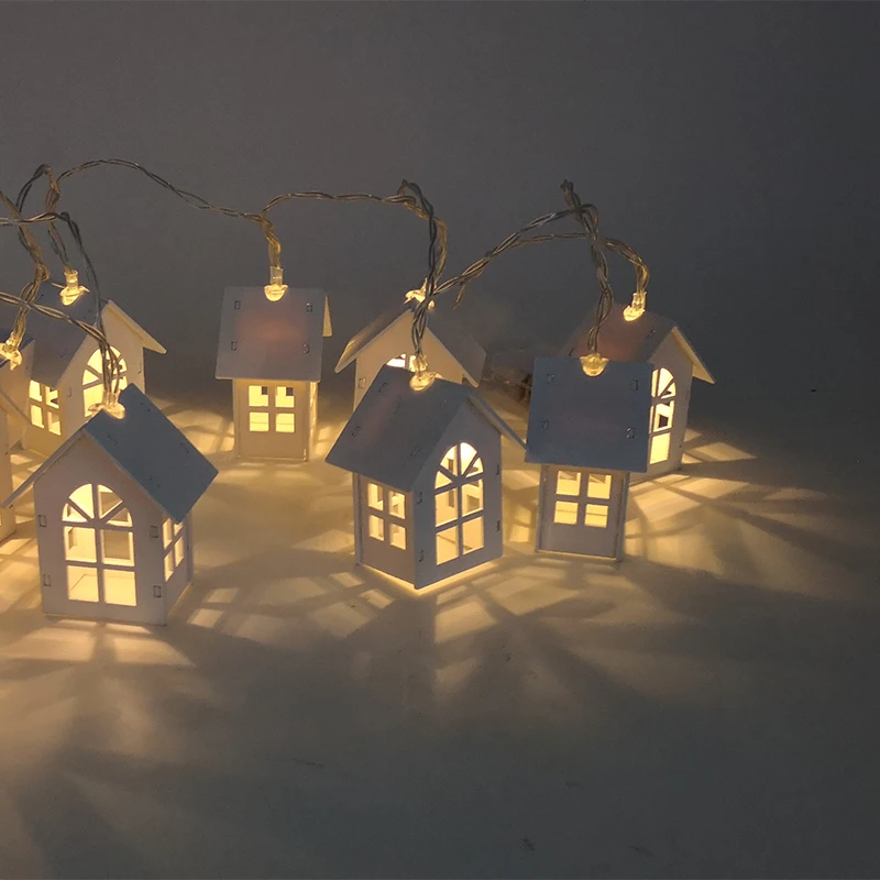 1,5 м светодиодный светильник-гирлянда, Рождественская елка, домик, сказочный светильник светодиодный, свадебная натальная гирлянда, новогоднее, Рождественское украшение для дома, лампы