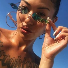 Новинка, модные солнцезащитные очки с огненным пламенем, женские и мужские солнцезащитные очки без оправы, роскошные трендовые узкие солнцезащитные очки, уличная одежда