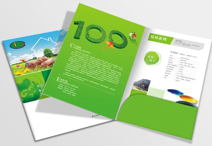

customed company pockets presentation folder(free design ,need your logo and details)