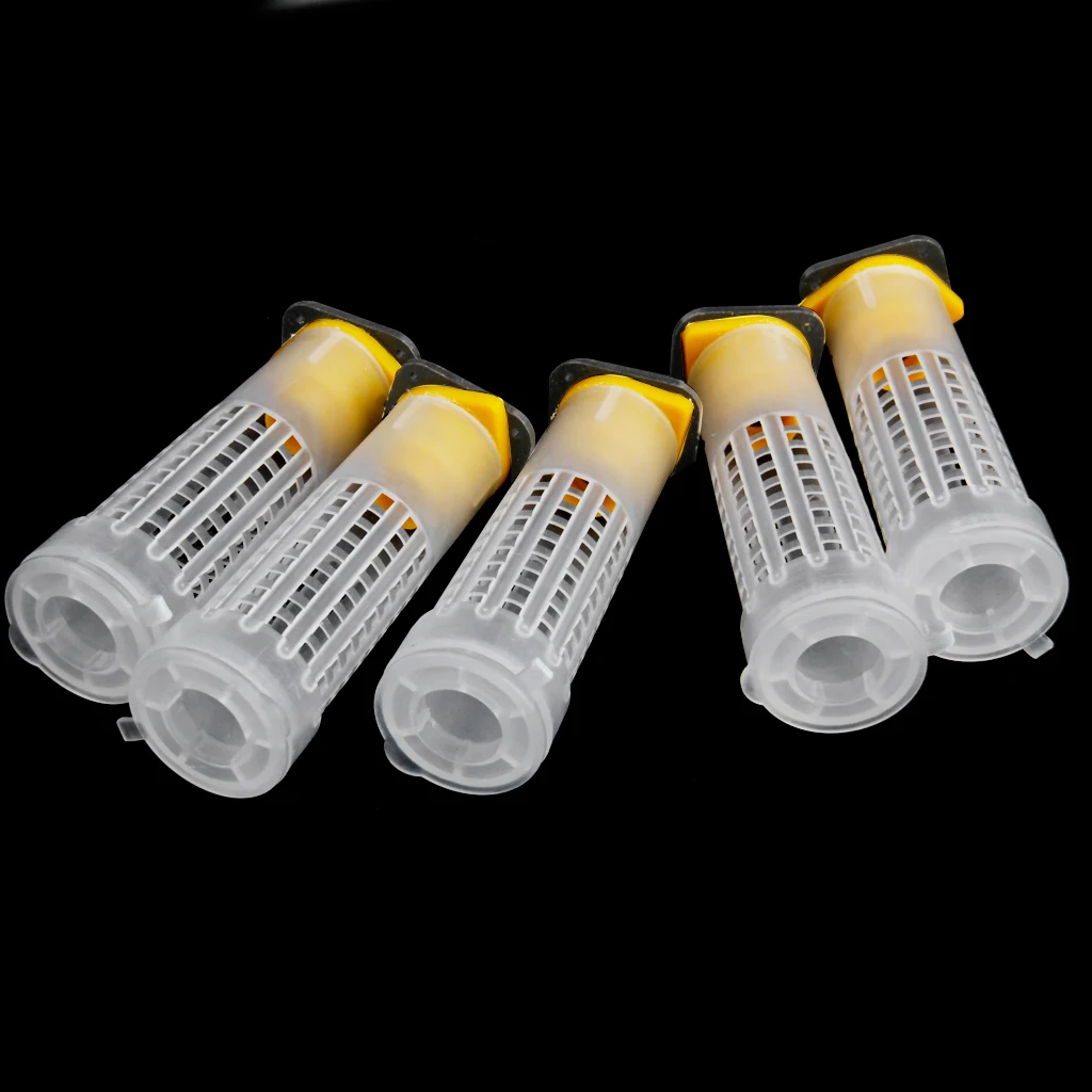 Beekeep Queen Bee Hair Roller Cages W/ Cell Cup Holder and Cell Fixtures Great Queen Bee Rearing Set Tools
