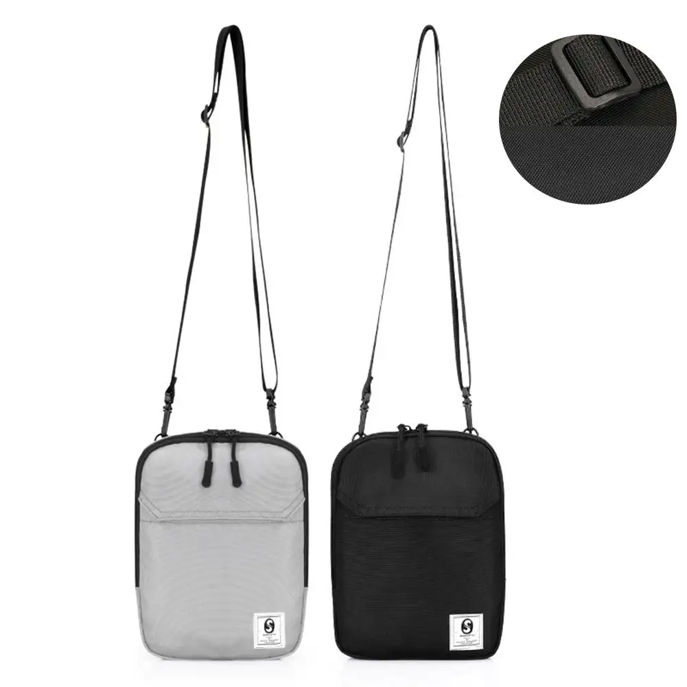 Мужская маленькая квадратная сумка на одно плечо, мини-сумка в стиле хип-хоп для мобильного телефона, повседневные сумки через плечо для женщин, сумка для путешествий, кошелек, сумочка