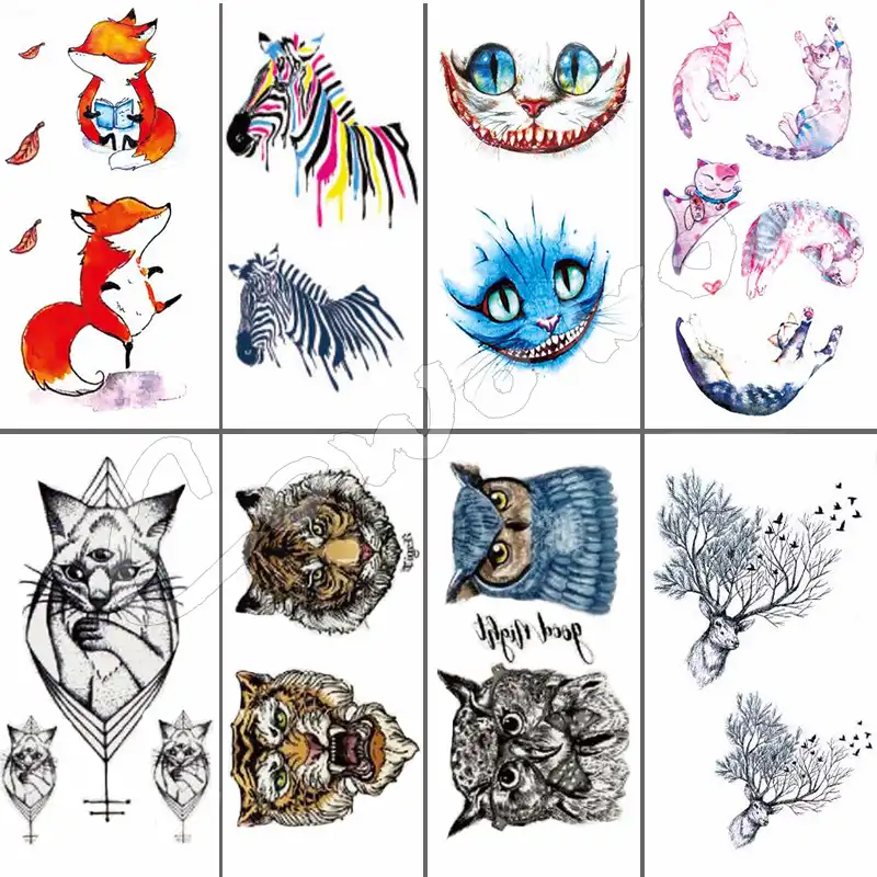 Hot Sale 10x6cm Fashion Small Cute Deer Waterproof Temporary